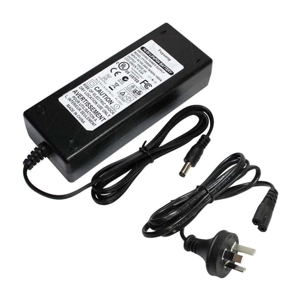 100-240VAC Input LiFePO4 4 Cell 14.4V Charger Output 6A   2.1mm DC Plug