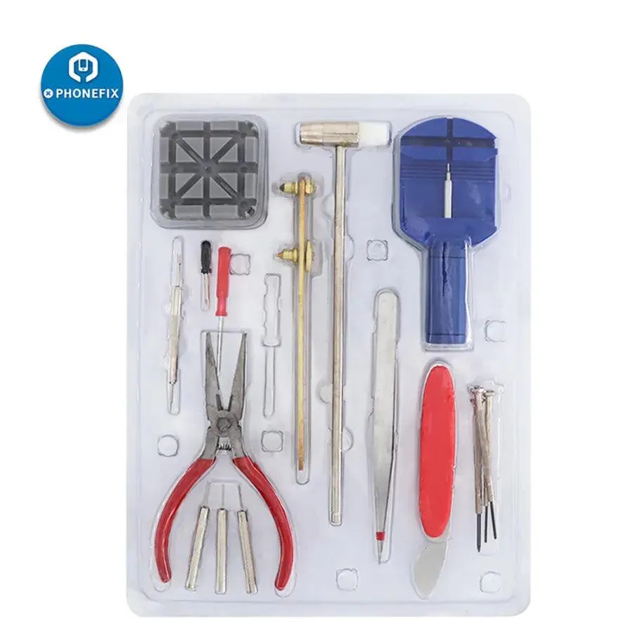 16Pcs Entry Level Watch Opening Repair Hand Tool Kit for Watchmaker