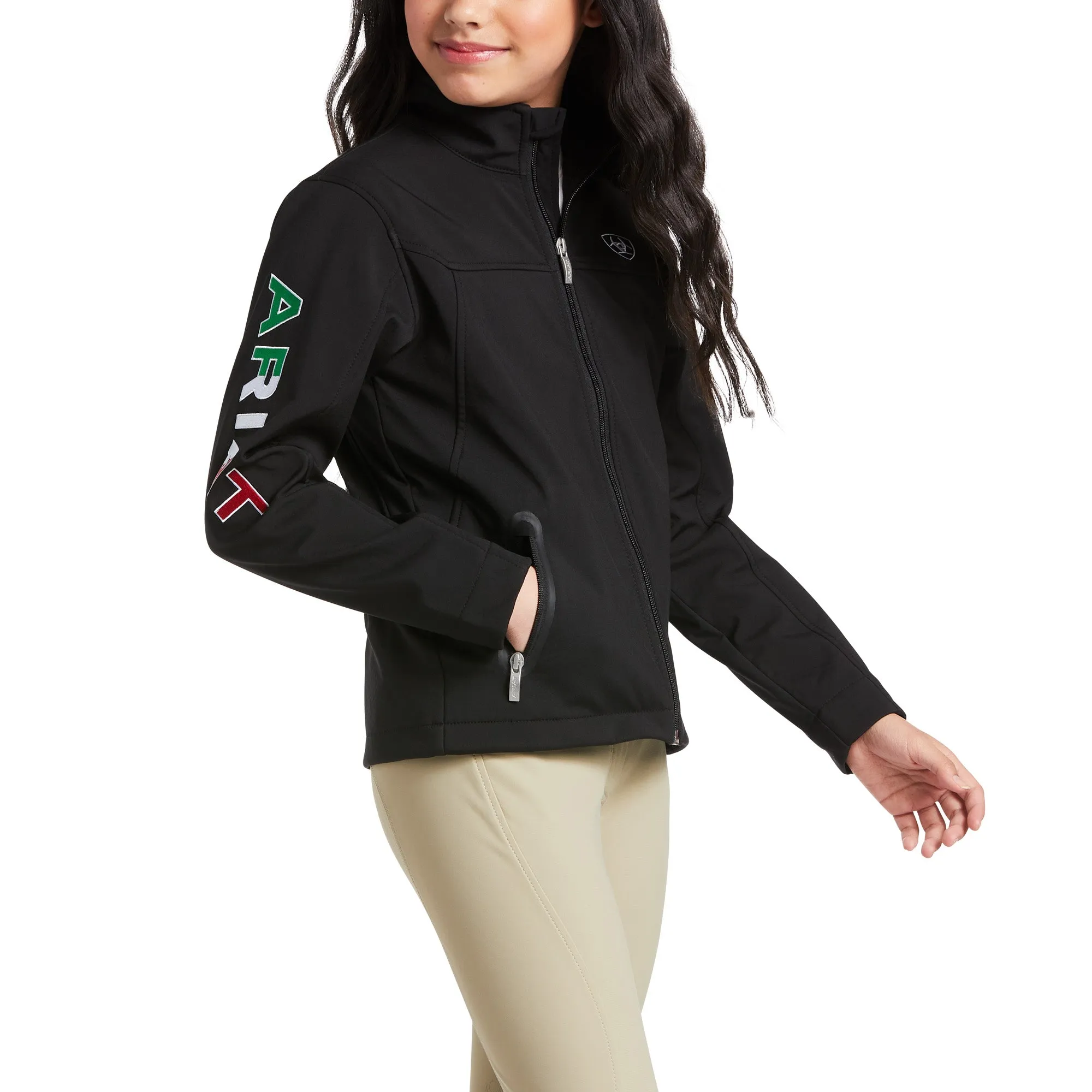 Ariat® Children's New Team Softshell Mexico Black Jacket 10036550