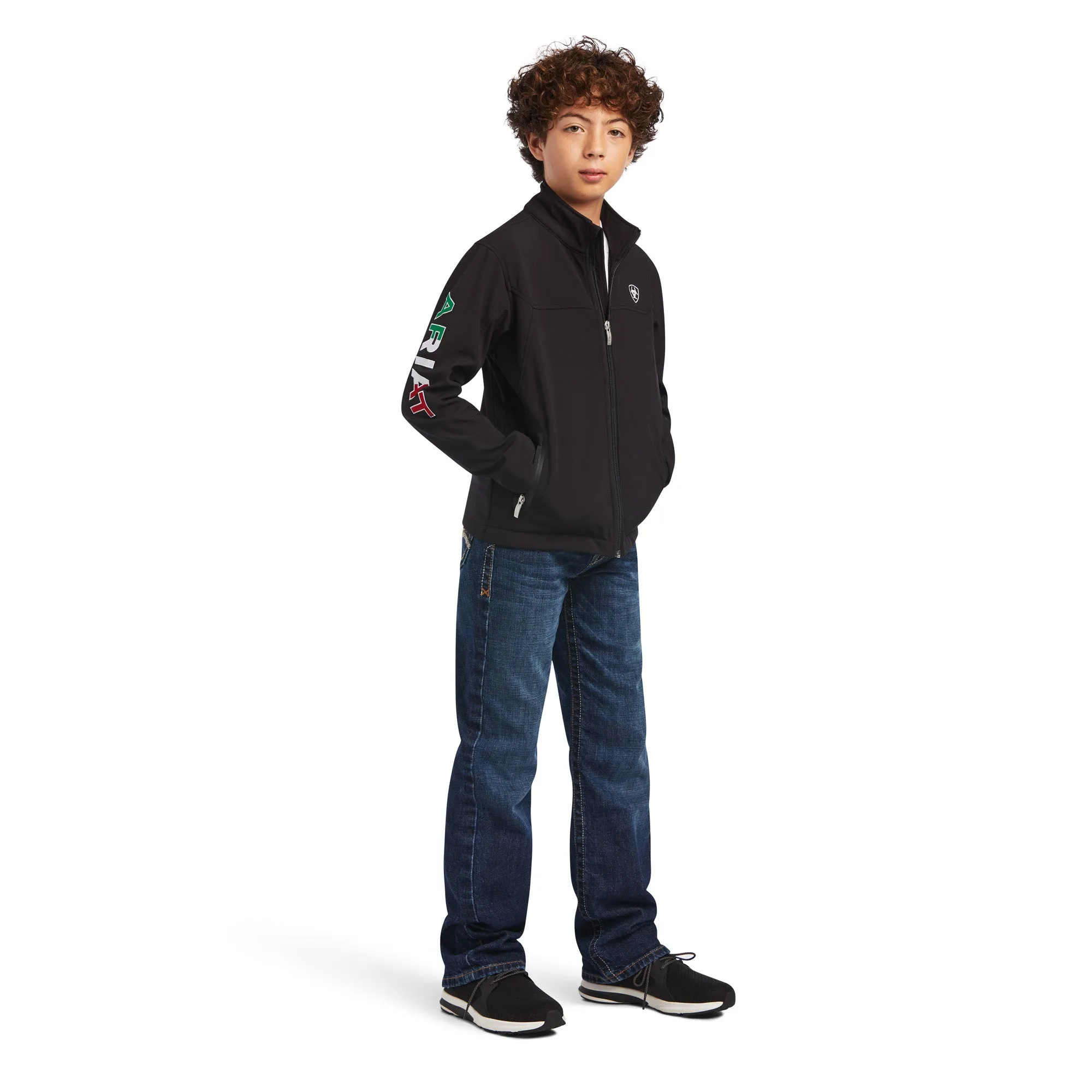 Ariat® Children's New Team Softshell Mexico Black Jacket 10036550