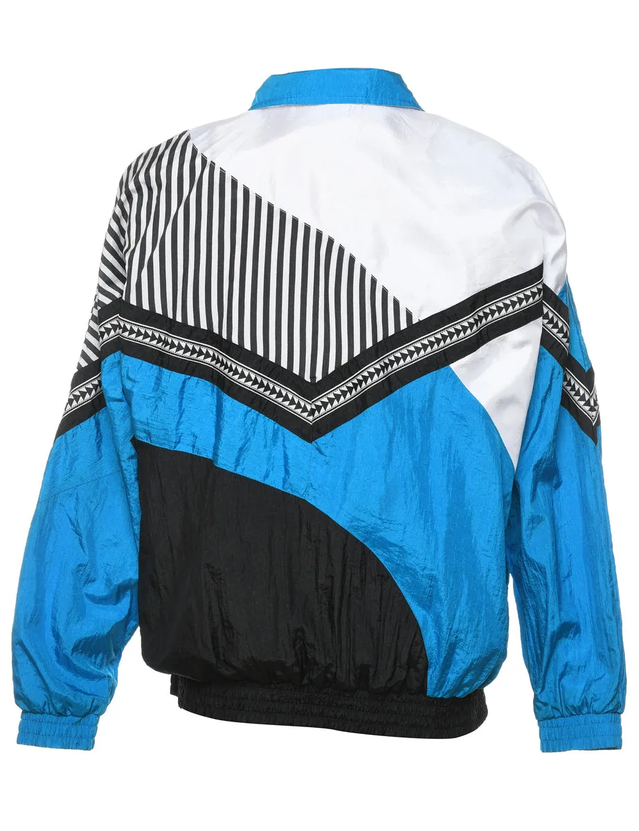 Black, Blue & White 1990s Nylon Jacket - M