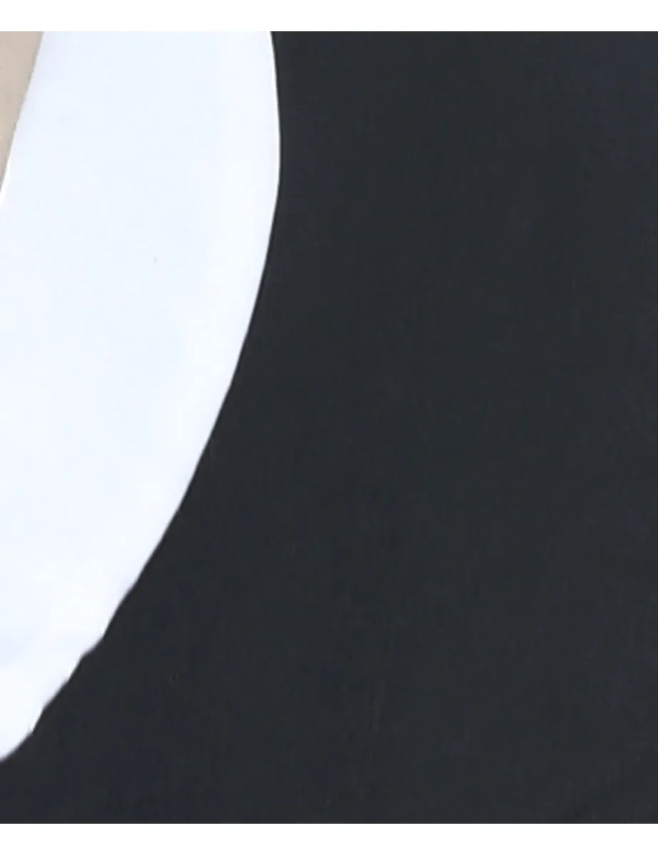 Bolero Style Black & White Evening Jacket - M