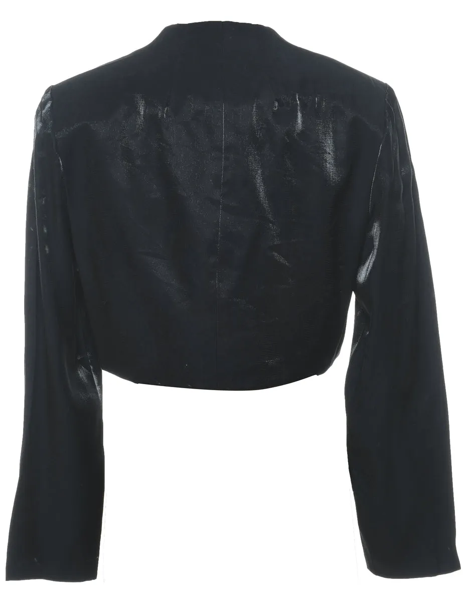 Bolero Style Black & White Evening Jacket - M