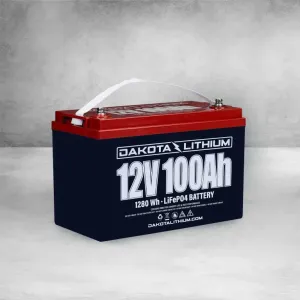 DAKOTA LITHIUM 12V 100AH DEEP CYCLE LIFEPO4 BATTERY 12V 10A Charger Included