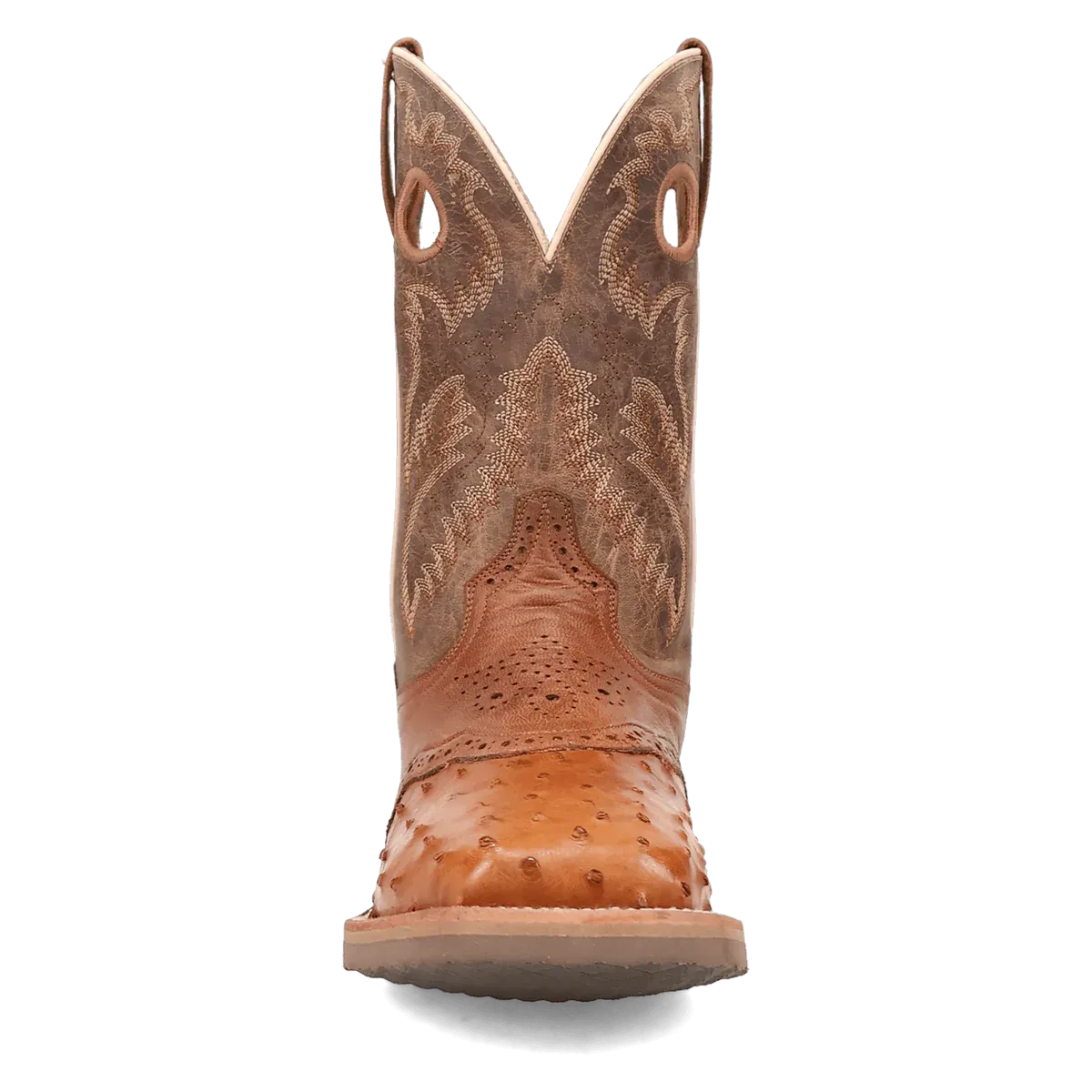 Dan Post Men's Martel Full Quill Ostrich Western Boot in Brown