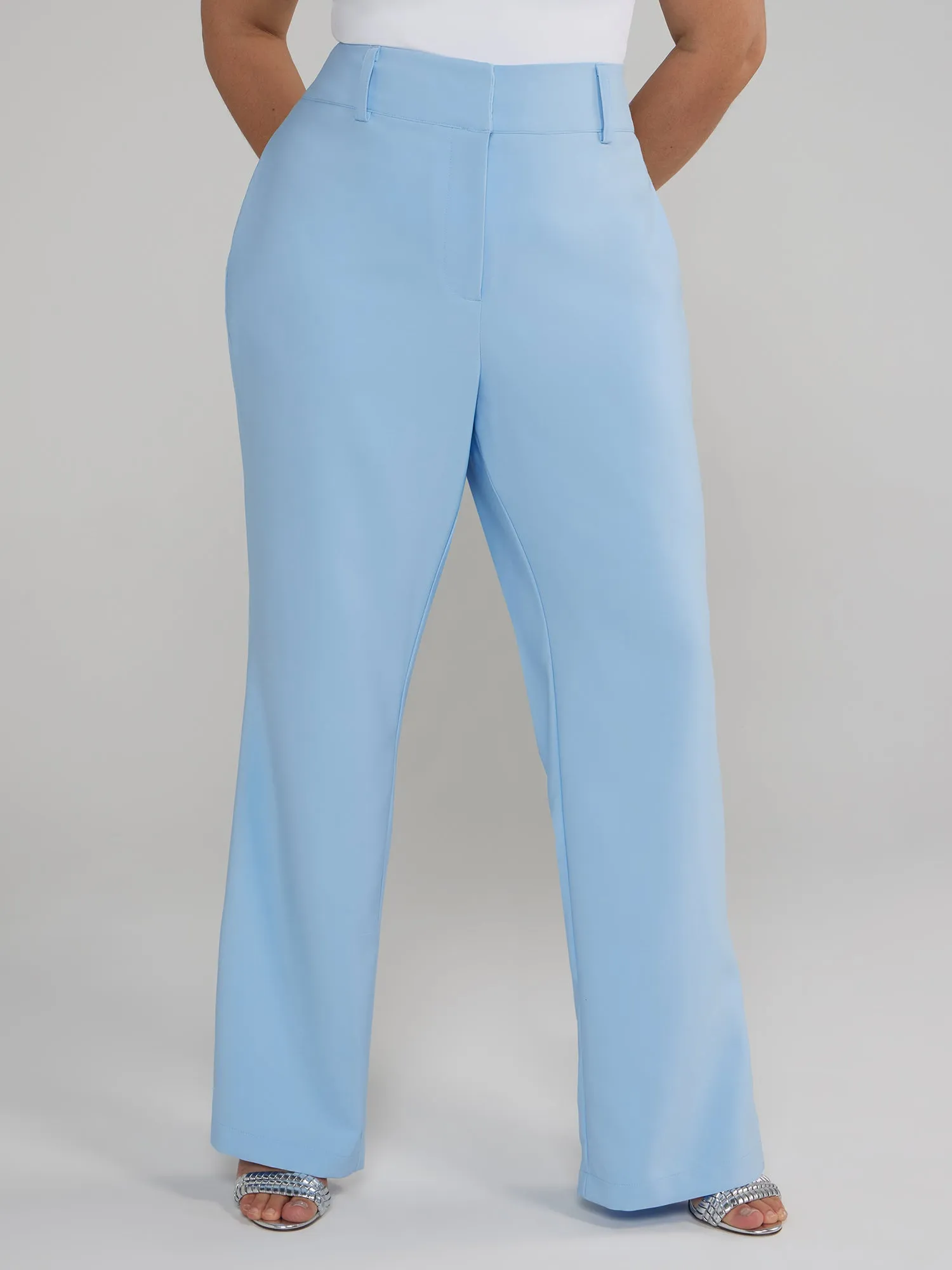 Fashion To Figure - Straight Leg Pants with Side Slits