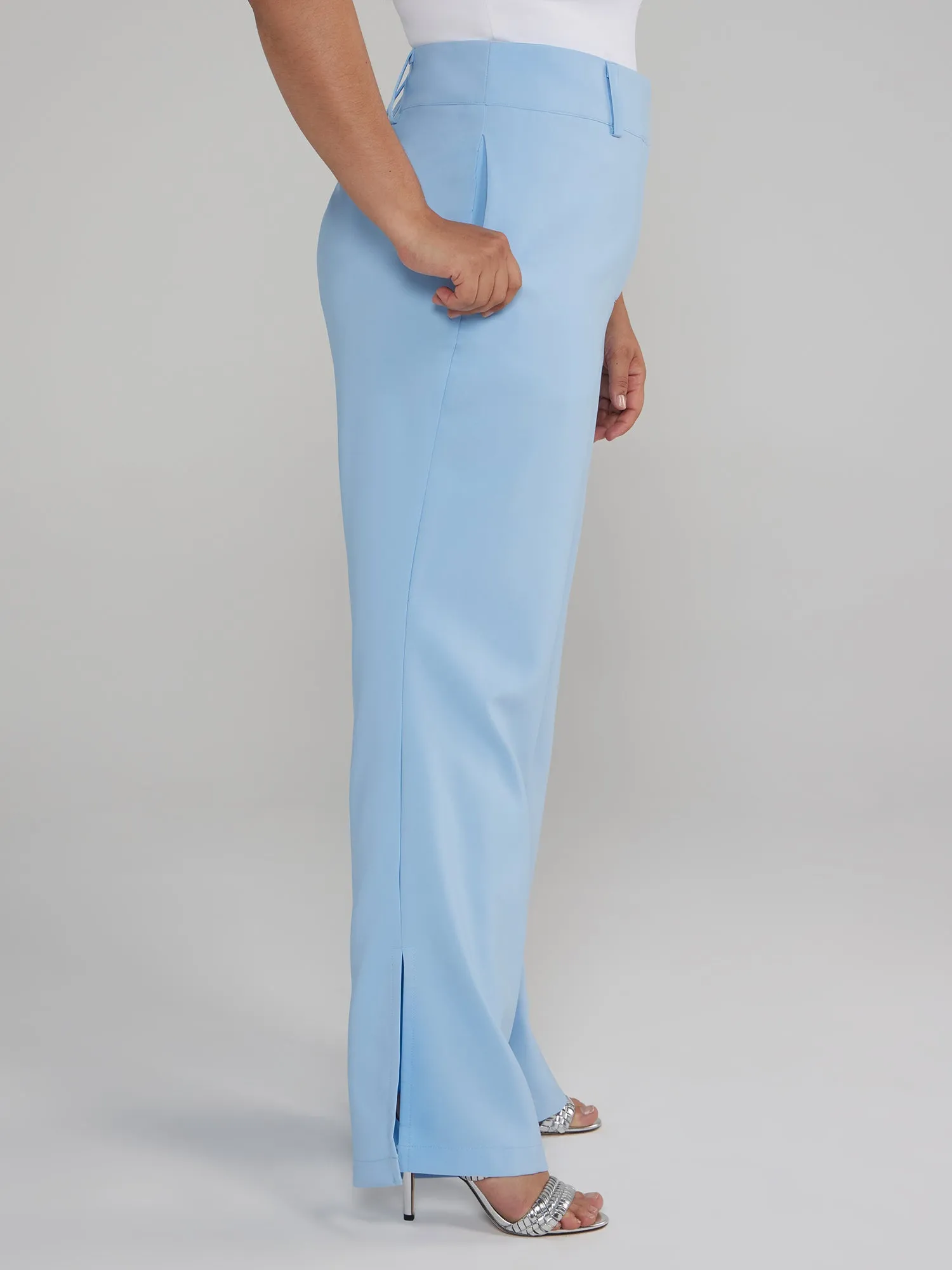Fashion To Figure - Straight Leg Pants with Side Slits