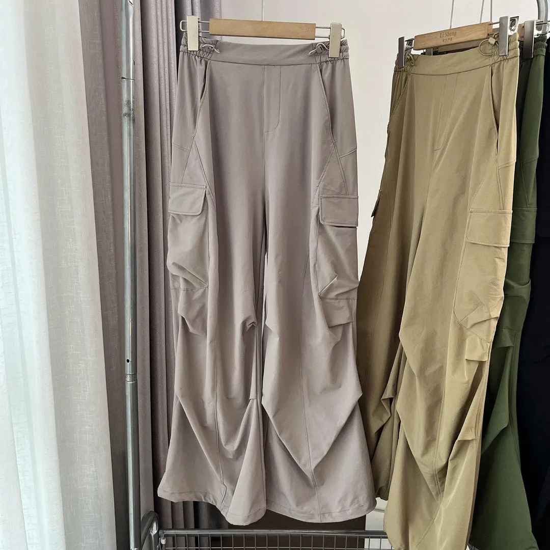 Joskaa dti outfits Strict Selection Parachute Pants Banana Autumn Quick-Drying Umbrella Pants Casual Pants Breathable Wide-Leg Overalls Women