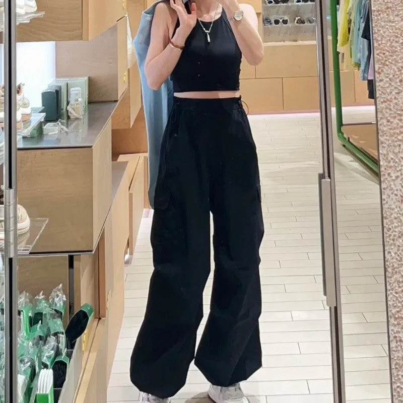Joskaa dti outfits Strict Selection Parachute Pants Banana Autumn Quick-Drying Umbrella Pants Casual Pants Breathable Wide-Leg Overalls Women
