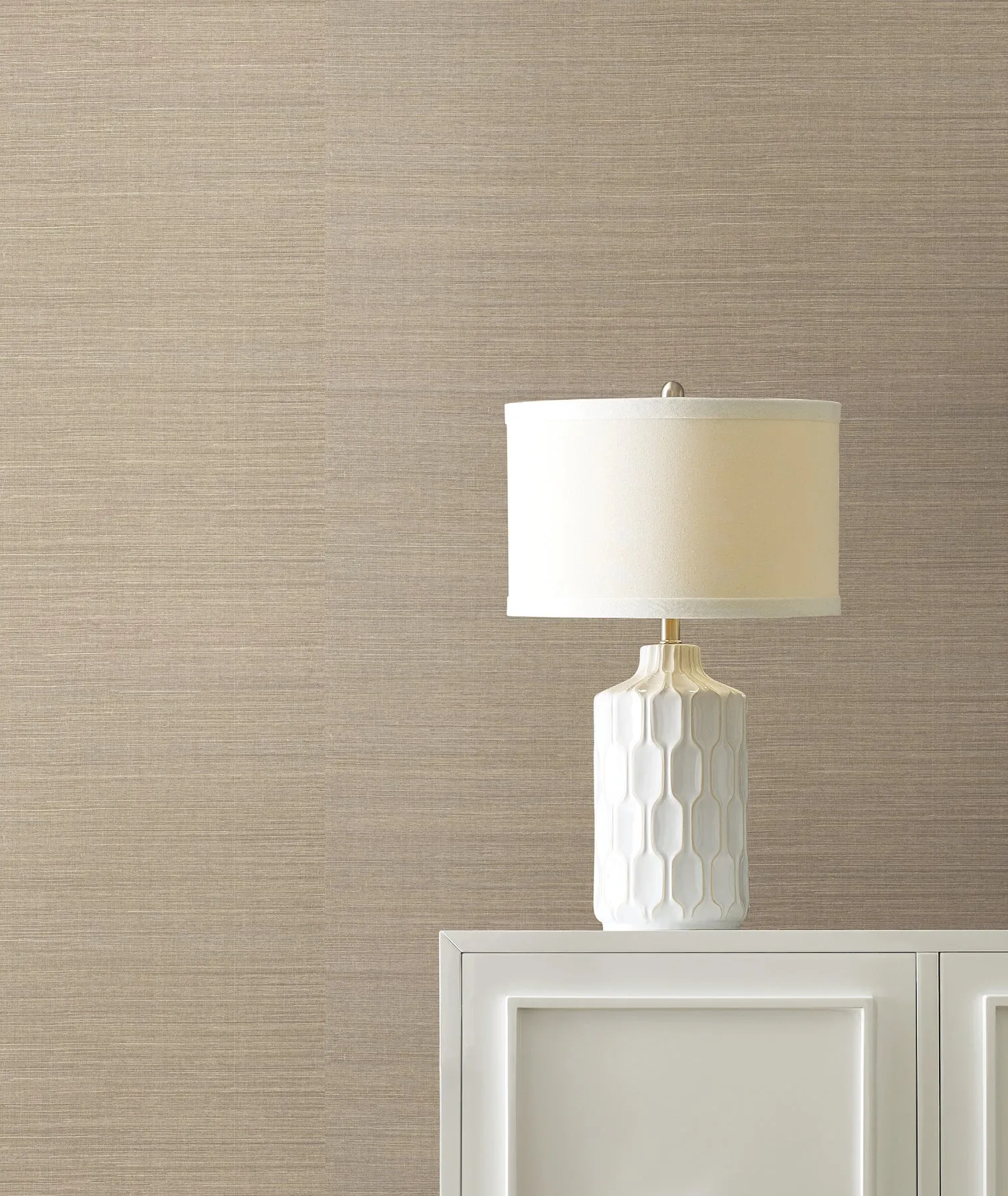 Maguey Silver and Beige Sisal Wallpaper