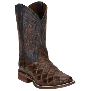 Nocona Men's Turner Chocolate Pirarucu Print Western Boots NB5560