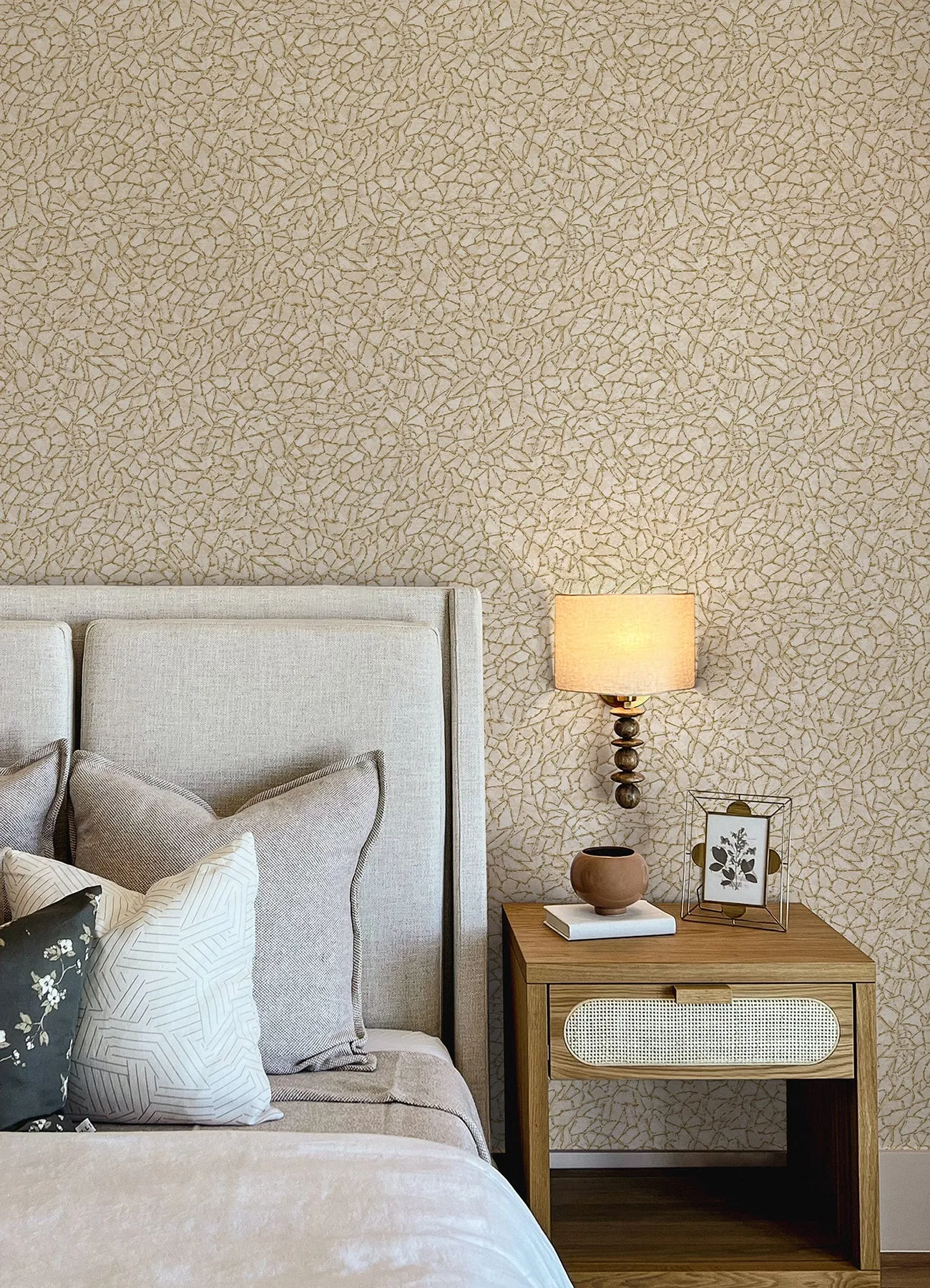 Soma Silver Metallic Crackling Wallpaper