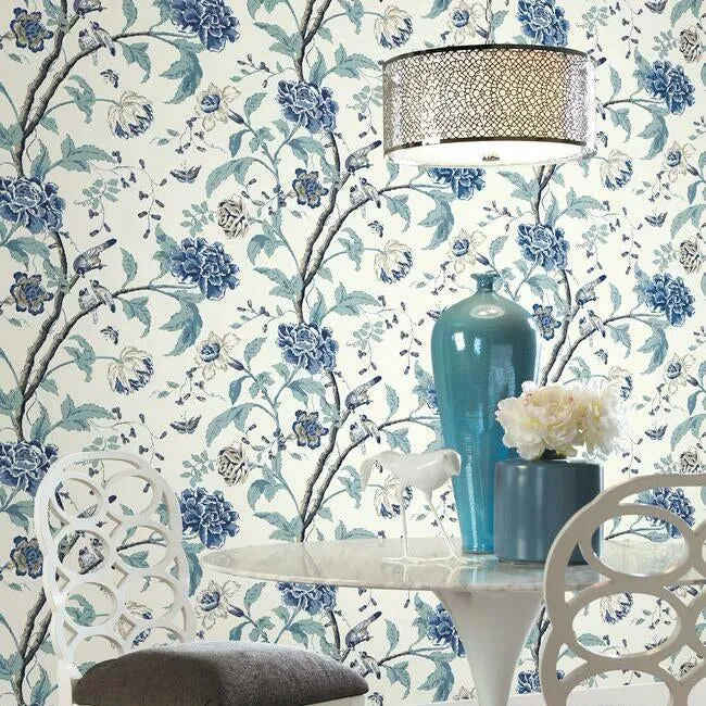 Teahouse Floral Sure Strip Wallpaper